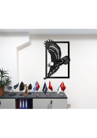Şahin Kartal Tasarımlı Hayvan Figürlü Metal Dekoratif Modern Duvar Tablosu Ev Ve Ofis İçin