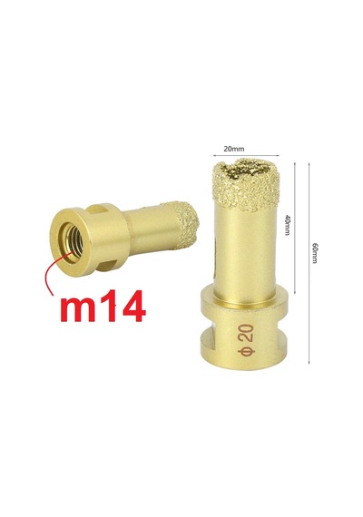 Mermer Granit Fayans Beton Delme Pancı 8mm Sarı Elmas Karot