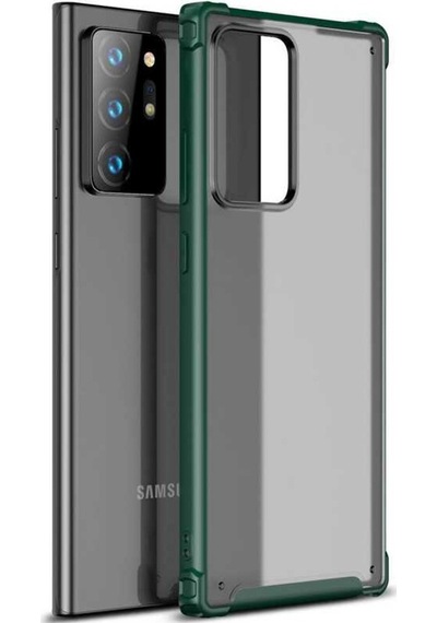 Samsung Uyumlu Galaxy Note 20 Ultra Kılıf Zore Volks Kapak-Koyu Yeşil