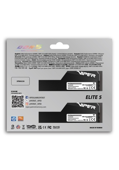 Patriot Viper Elite 5 Ultra 64gb 2x32 Ddr5 6000mhz Cl36 Gaming Ram Veu564g6036k