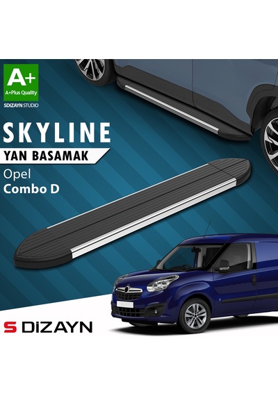 S-dizayn Opel Combo D Skyline Krom Yan Basamak 193 Cm 2011-2015 A+ Kalite