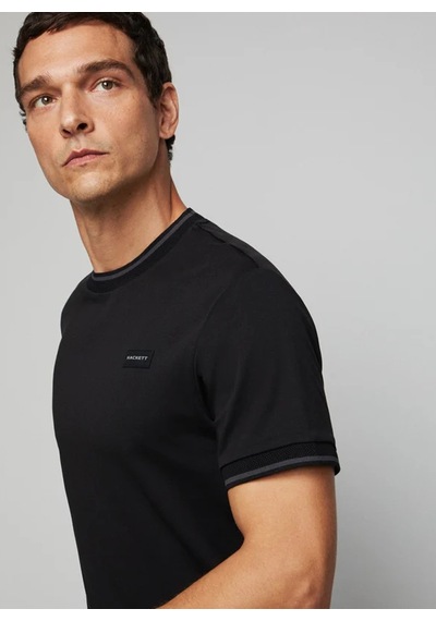 Hackett Siyah Erkek %100 Pamuk Slim Fit T-shirt Hm500782