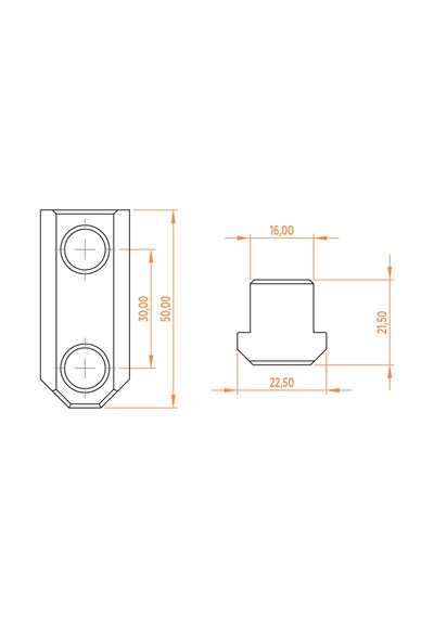 CNC ETS 10-50-16 10” T Somun 3’lü Set