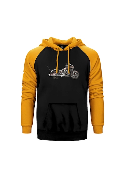 Victory Magnum Sarı Renk Reglan Kol Kapşonlu Sweatshirt Sarı