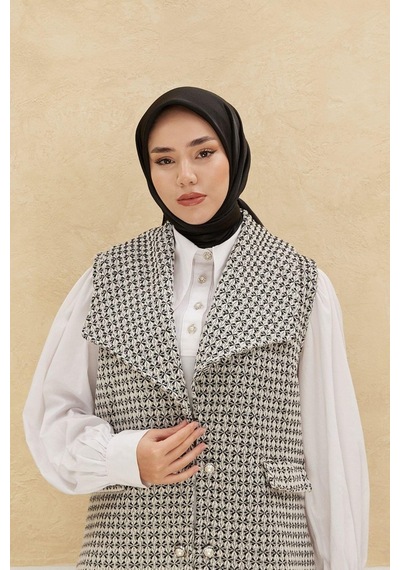 Silk Home Düz Shiny Eşarp - Siyah - Siyah