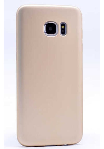 Samsung Galaxy Uyumlu S6 Edge Kılıf Zore Premier Silikon Kapak Gold