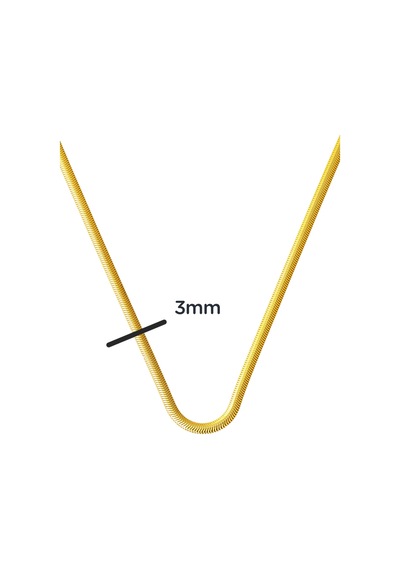 Bilezikci 3mm. Balık Sırtı 14 Ayar Altın Zincir Kolye 60cm.