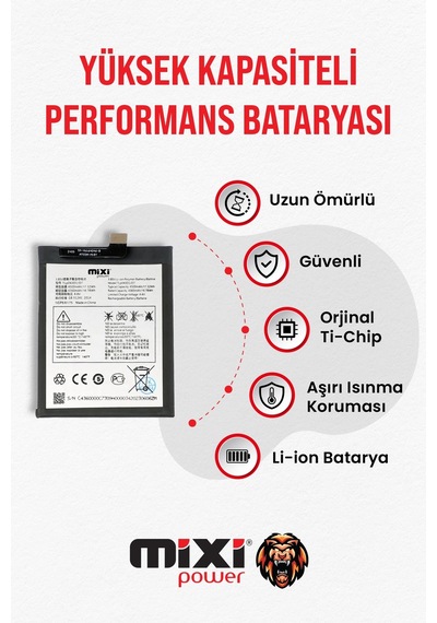 Tcl 10 Pro / Tcl 20 Pro / Tcl 10 Plus / 3x 2020 Uyumlu Tam Kapasite Batarya 1yıl li