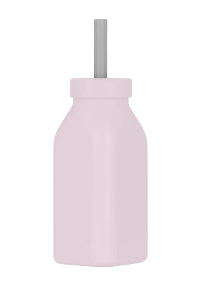 Silikon Şişe + Pipet - Misty Lilac / Powder Grey