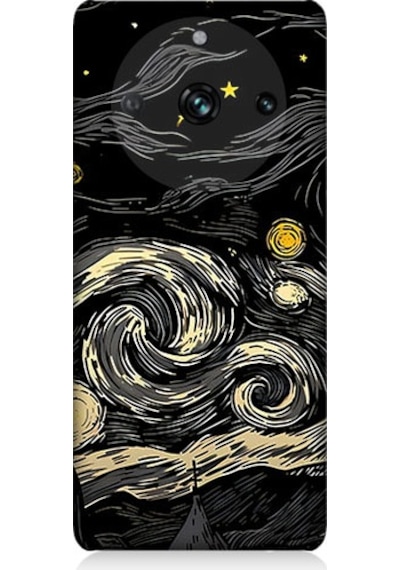 Realme 11 Pro Uyumlu Yıldızlı Gökyüzü Desenli Silikon Kılıf
