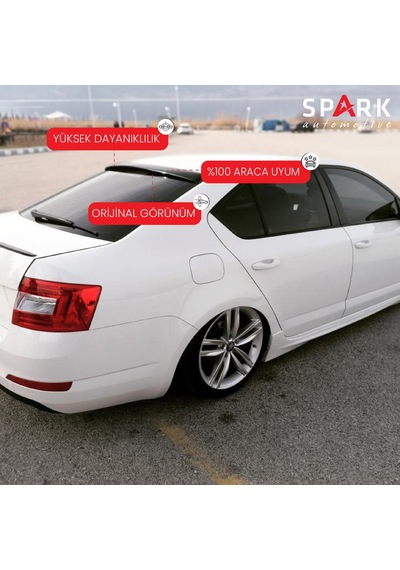 Skoda Octavia 2013 Yılı Ve Sonrası Uyumlu Arka Cam Üstü Spoyler