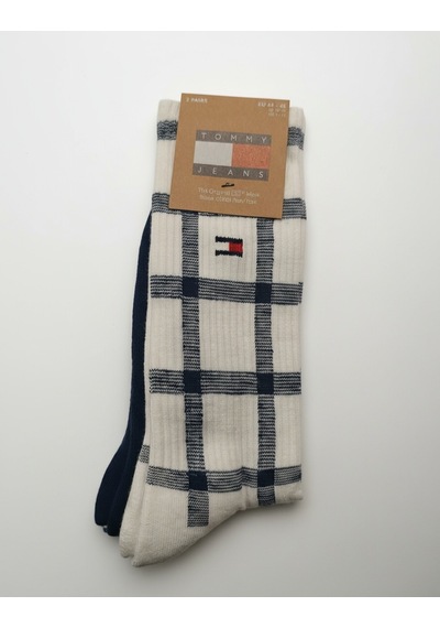 Tommy Hilfiger Th Unı Tj Sock 2p Tartan Uniseks Beyaz Çorap - S701236476