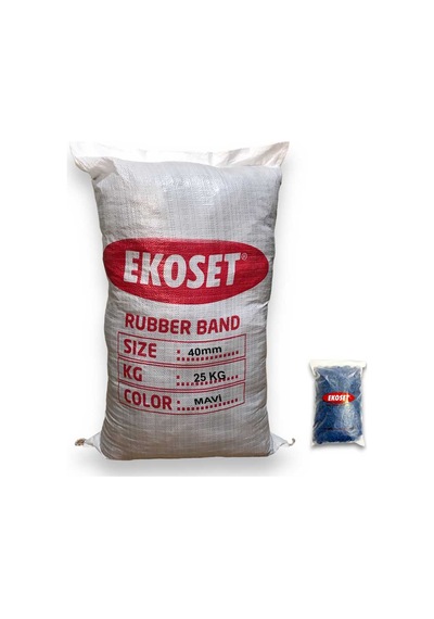 Küçük Paket Lastiği Mavi 40mm 25 Kg