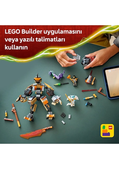 LEGO® NINJAGO® Cole’un Görev Robotu ve Ejderha Zane 71854 - 7 Yaş ve Üzeri Çocuklar için 3 Minifigür İçeren Yapım Seti (364 Parça)