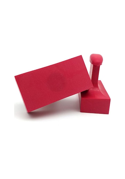 Mühür Kauçuk Alaşım Kırmızı Kaşe Dikdörtgen 60x30mm