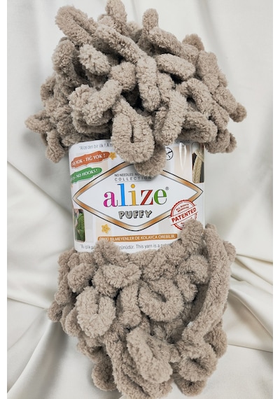 Puffy Bej El Örgü İpi 100gr. 9mt. 5'li Paket - Renk: 530