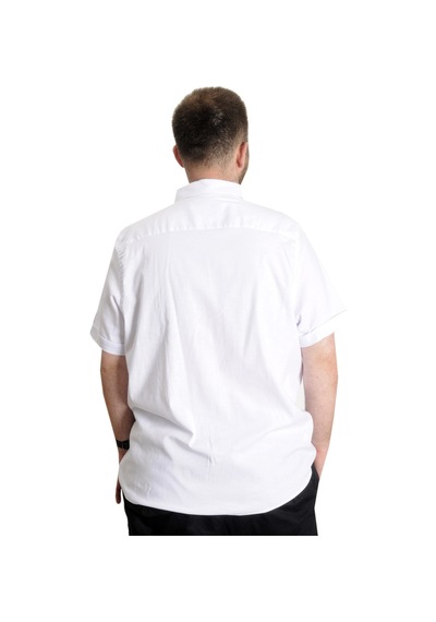 Mode Xl Erkek Büyük Beden Gabardin Gömlek Introvert 23304 Beyaz 001