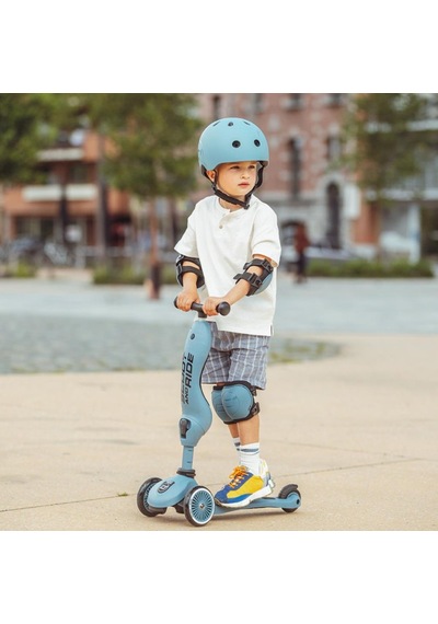 Scoot And Ride S-m Dizlik Ve Dirseklik Scooter Koruyucu Set Petrol Mavisi 230926-00025