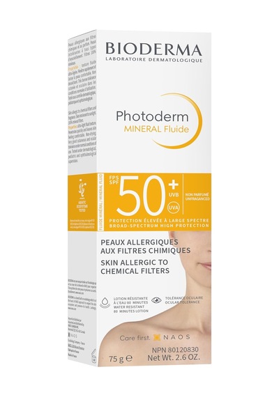 Bioderma Photoderm Mineral Fluid Spf50+ Çok Hassas Ciltler İçin Çok Yüksek Korumalı Yüz, Vücut Güneş Kremi 75 G