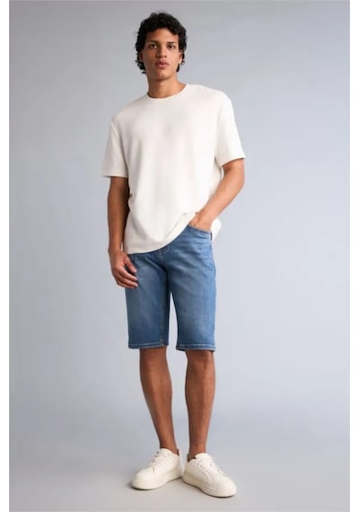 Defacto Regular Fıt Bermuda Jean Şort G8661ax26smnm28 Mavi-nm28