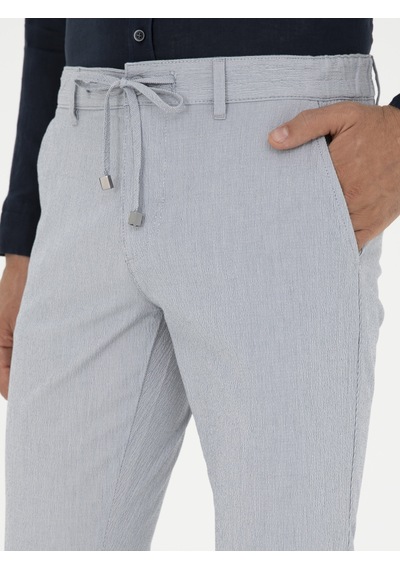 Cacharel Açık Mavi Slim Fit Beli Bağcıklı Kanvas Pantolon Denim Cacharel Açık Mavi Slim Fit Beli Bağcıklı Kanvas Pantolon Denim