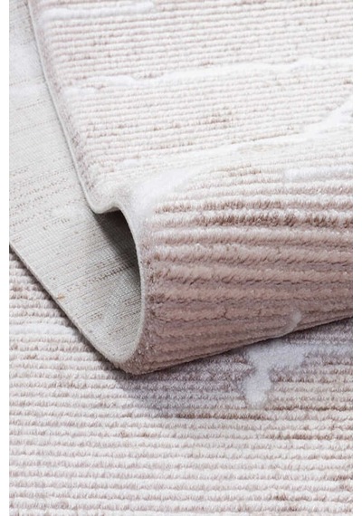 Etro Dekoratif Modern Akrilik Makine Oval Halı Et06 Vizon