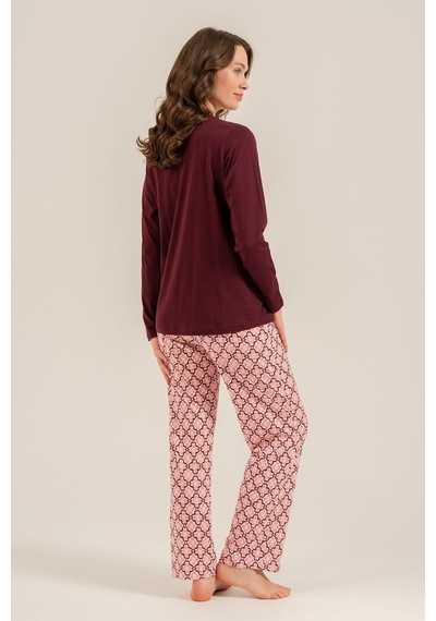 Arnetta Kadın Enjoy The Little Things Mor Uzun Kol Pijama Takım Ar3759-s-v1 Ar3759-s-v1