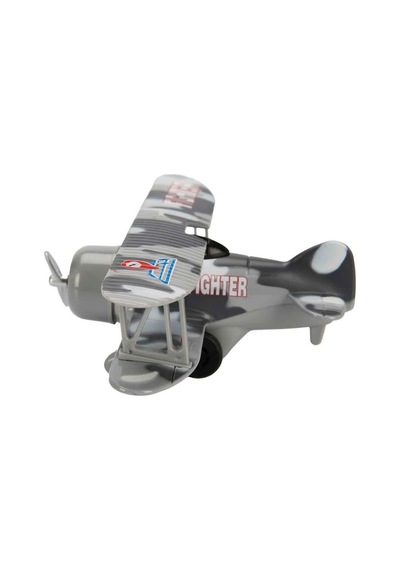 Die-cast Metal Çek Bırak Oyuncak Savaş Uçağı 15 Cm Kamuflaj Desenli