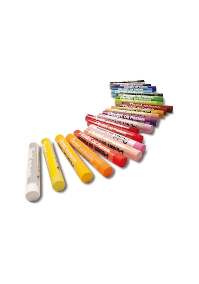 Pentel Yağlı Pastel Boya, Standart Kutu, 25 Renkli Çok Renkli