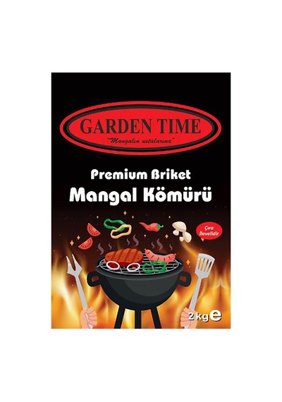 Garden Tıme Premıum Brıket Kömür 2kg - 5 Adet Tarı
