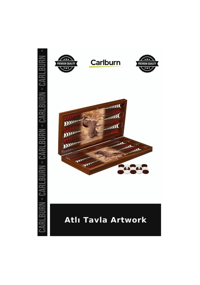 Özel Üretim Oyun Seti Hediyelik Masa Oyunları Dekoratif Koleksiyon Atlı Tavla Artwork