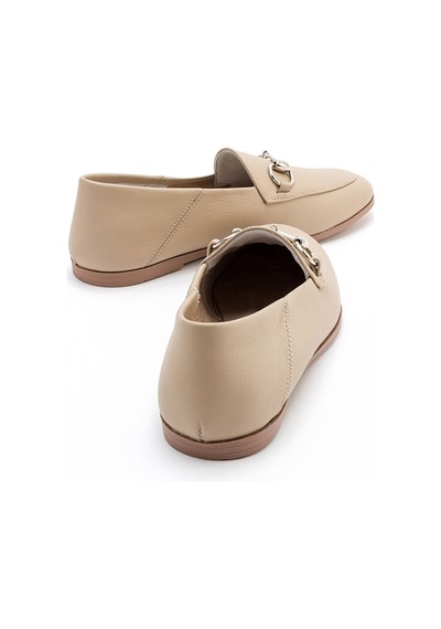 Luvishoes F03 Biskuvi Cilt Kadın Babet Koyu Bej