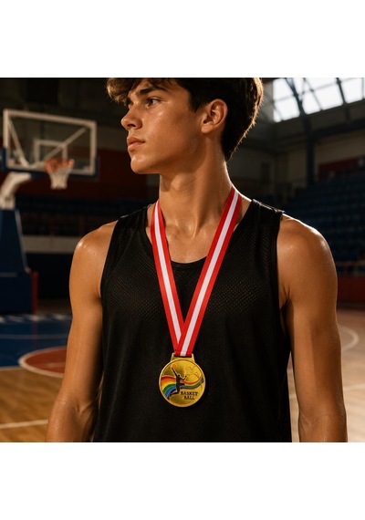 Avessa Mad-bas-2 Basketbol Figürlü Madalya 6.5 Cm Çok Renkli