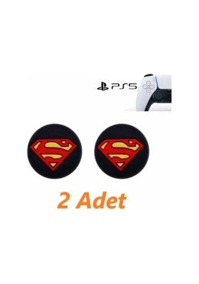 Ps5 Dualsense 2 Adet Süpermen Kabartma Desenli Analog Başlığı