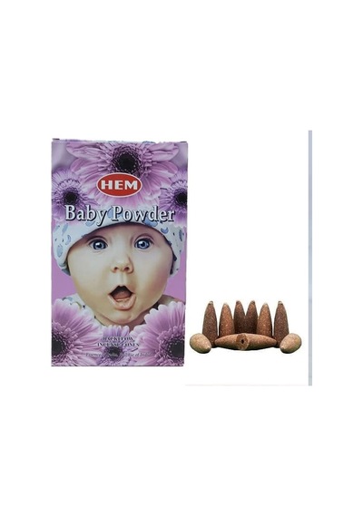 Hem Baby Powder Geri Akış Konik Tütsü 10 Adet