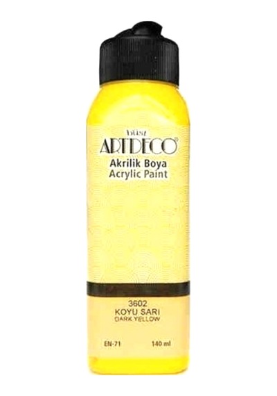 Akrılık Boya Artdeco Koyu Sarı 140Ml. 3602