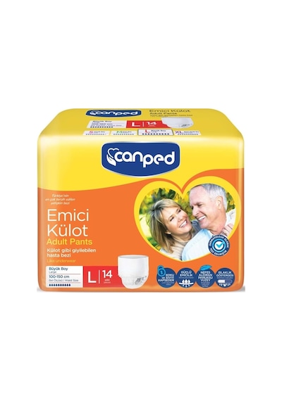 Emici Külot Pants Hasta Yetişkin Bezi L - Büyük - Large Ekonomik Pk 112 Adet 8pk 14 Diğer