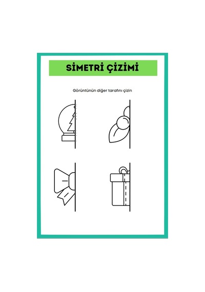 Çocuklar İçin Simetri Uygulamaları Kitap Seti