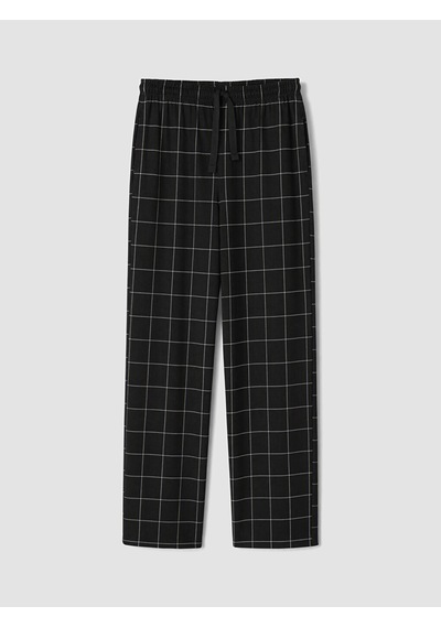 LC Waikiki Lc Waıkıkı Siyah Regular Fit Ekose Desenli Erkek Pijama Altı