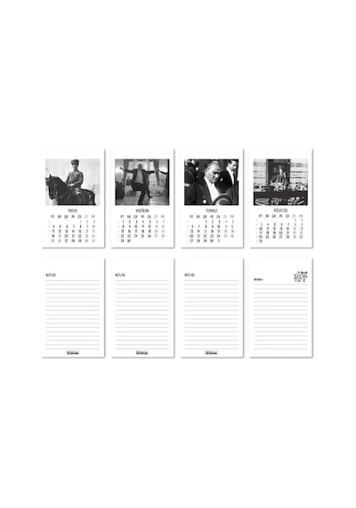 Atatürk Fotoğraflı 2027 Masa Takvimi Haftalık Planlayıcılı