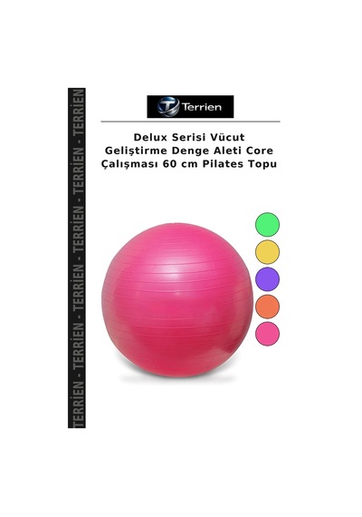 Delux Serisi Vücut Geliştirme Denge Aleti Core Çalışması 60 Cm Pilates Topu