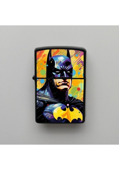 Pop Art Batman - Benzinli Siyah Çakmak - Hediyelik Siyah