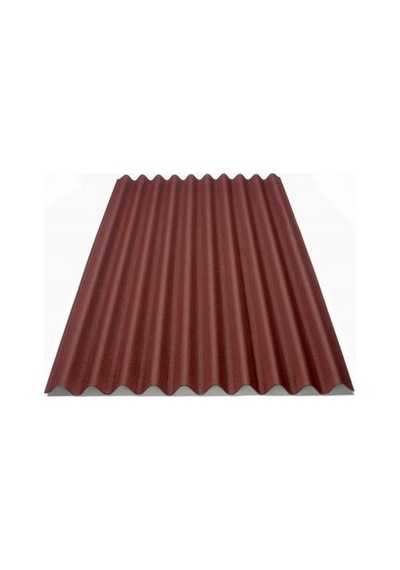 5 Adet Ondulin Oluklu Levha, Kırmızı, 97x200 Cm, 3 Mm, 1 Adet 1.6 M2 Kapatır.