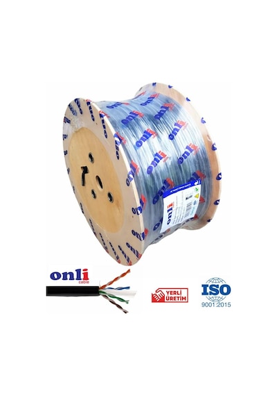 Onli 23awg Pe Dış Ortam Cat6 Outdoor Kablo 305mt Siyah