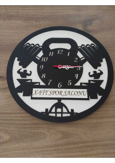 Spor Salonu Kick Boks Fitness Judo Tekvando Duvar Saati 6565 Siyah