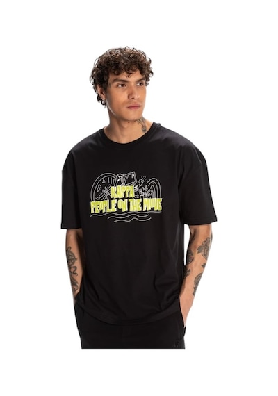 Kappa Erkek Logo Fred Regular Fit Tişört SIYAH