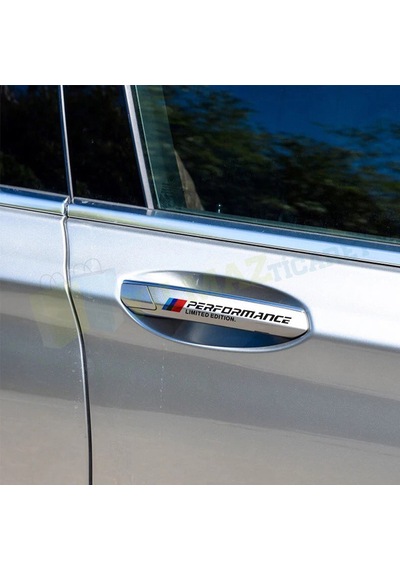 Bmw M Performance Logo Limited Edition Kapu Kolu Oto Sticker 4 Adet 13 X 1,40 Cm