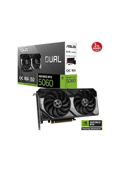 Asus Geforce Rtx 5060 8gb Dual Oc Gd7 128bit