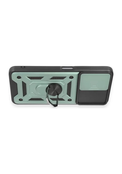 Newface Xiaomi Redmi Note 12 5g Kılıf Pars Lens Yüzüklü Silikon - Yeşil