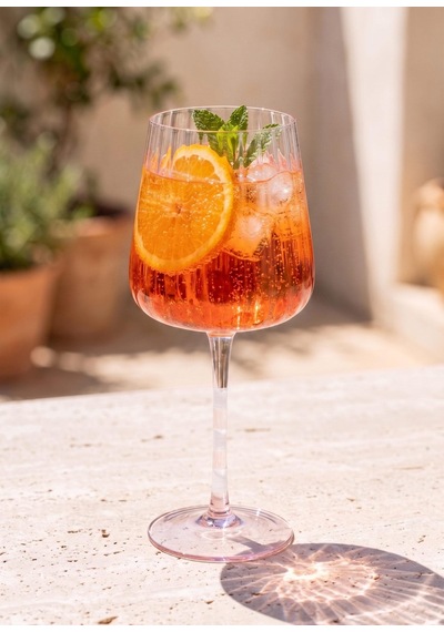 The Mia Şarap Kadehi Pembe Beyaz 500 Ml Çok Renkli